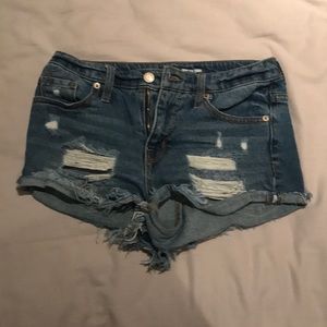 ripped jean shorts